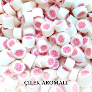 ÇİÇEK DESENLİ AKİDE ŞEKERİ - PEMBE - 250 GR 